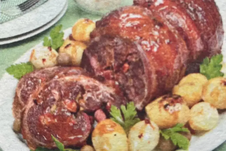 Foto ilustrativa da receita de Costela recheada