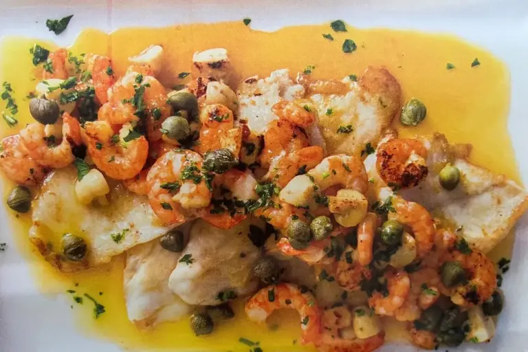 Foto ilustrativa da receita de Linguado à belle meunière