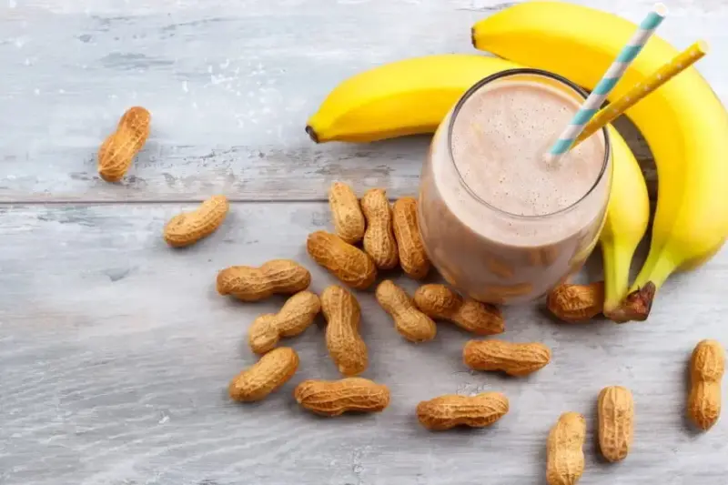 Foto ilustrativa da receita de Vitamina de Banana com Manteiga de Amendoim